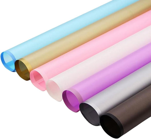 20 Pcs Waterproof Flower Wrapping Paper, Silver Border 23x23 Inch for Valentine's Day, DIY Crafts, Gift Packaging