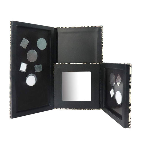 Leopard Empty Makeup Magnetic Palette Set, 2pcs with Spatula and Metal Stickers
