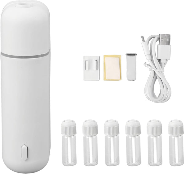KAIXINM Aromatherapy Essential Oil Diffuser, Portable 5ml Air Freshener Scent Machine with 6