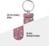Portable Waterproof Pill Case Holder with Keychain, Bling Pill Box for Outdoor Camping Travel, Pink
