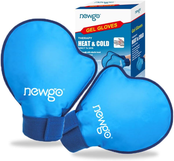 NEWGO Hand Ice Pack Gloves for Pain Relief, 2 Pack Cold Gloves for Chemotherapy and Arthritis