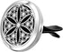 Wild Essentials Flower of Life Essential Oil Car Vent Diffuser with 12 Color Refill Pads, Stainless Steel Locket
