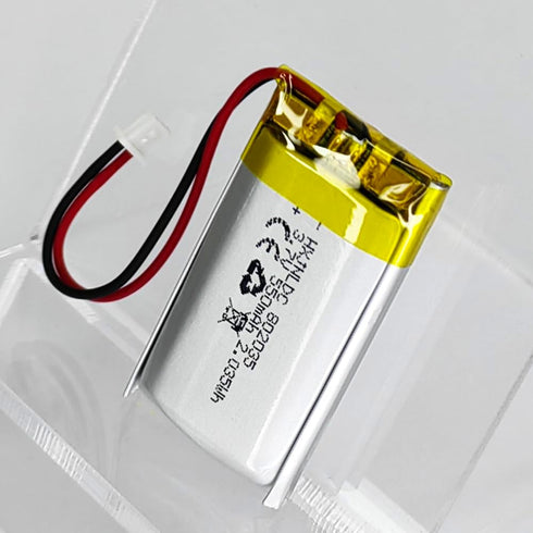 HXJNLDC 3.7V 550mAh 802035 3.7-5V 2-Wire DC Rechargeable Lithium Polymer Battery, Suitable for DIY Electronic Products