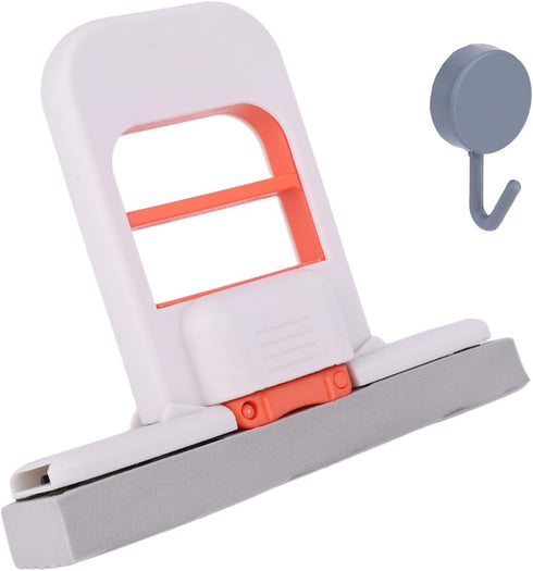 Sinbana Mini Foldable Desktop Mop, Portable Self-Squeeze Sponge Cleaner with Hook & Sponge