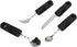 Weighted Utensils Set for Parkinsons Patients, Adaptive Silverware for Hand Tremors, 4Pcs Spoon Fork Knife Built Up