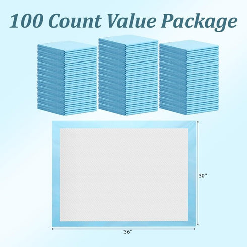 Warmify 100 Count 30" 36" Disposable Bed Pads x for Adults, Kids & Pets Super Absorbent Chucks Pads with Waterproof