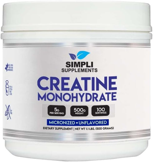 Creatine Monohydrate Micronized Powder, Unflavored, Keto Friendly, 500g