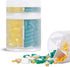 Extra Large Supplement Organizer and Portable Pill Case with 8 Compartments, Double Layers for Monthly Vitamins