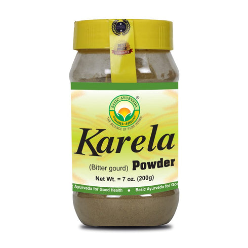 BASIC AYURVEDA Karela Powder, 7.05 Oz (200g), Organic Bitter Melon