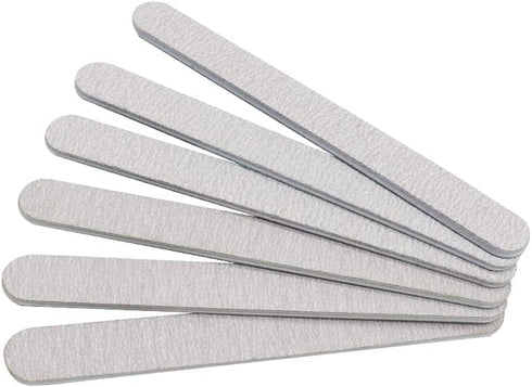 Nail File, 50 PCS Professional Double Sided 100/180 Grit Nail Files, Emery Board Zebra Manicure Tool
