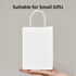RACETOP 100 Pack White Kraft Paper Gift Bags with Handles | 5.8x3.2x8.25 Inch | Bulk Retail Shopping Bags