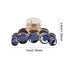 Lawie 4 Pack Clear Gold Blue Brown Crystal Gems Glitter Hair Claw Clips, Fancy Plastic Octopus Hair Accessories