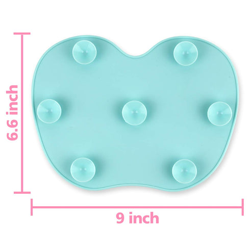 Silicon Makeup Brush Cleaning Mat, Portable Cosmetic Brush Cleaner Pad with Suction Cup (green)