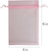 Set Of 50 Gift Organza Bags, 4x6 Inch Pink Drawstring for Baby Shower, Wedding, and Party Favors
