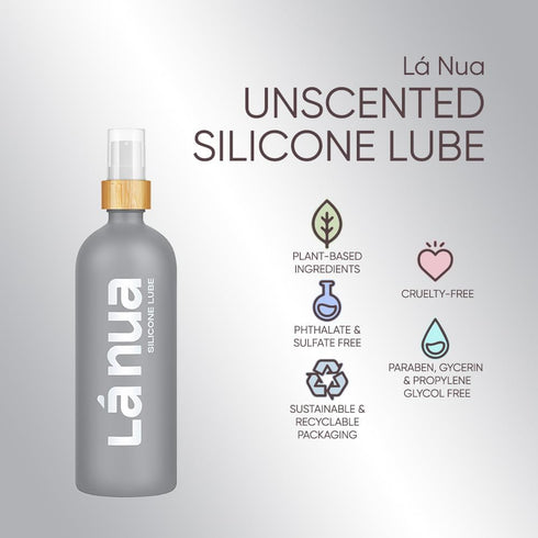 La Nua Premium Personal Silicone Lubricant Made with Clean Effective Ingredients. Long Lasting, Water Resistant, Non