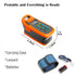 Fingertip Pulse Oximeter with Plethysmograph, Large OLED Digital Display Blood Oxygen Saturation Monitor (Red-Orange)