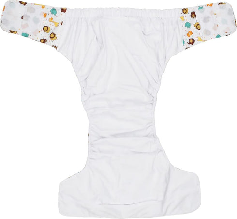 Sigzagor Teen Adult Cloth Diaper Nappy Reusable Washable for Disability Incontinence Large (Baby Foxes Rabbits)