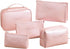Makeup Bag Large Capacity, Waterproof Travel Cosmetic Bag for Women, Portable Toiletry Storage (Pink)