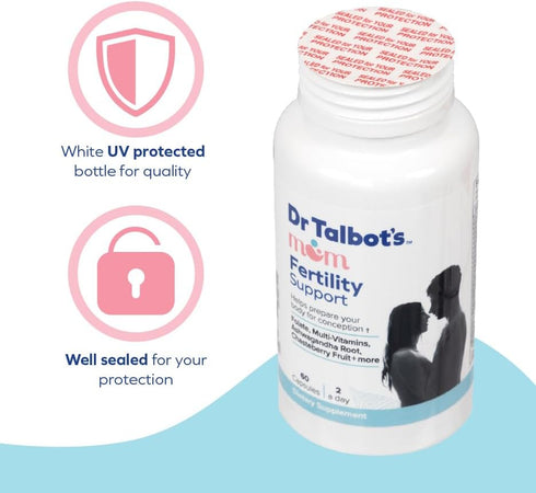 Dr. Talbot's Mom Fertility Support Multi-Vitamins - Aids Ovulation and Prepares Body for Conception - 60 Capsules