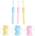 Set 3pcs PartyKindom Cartoon Tooth Brush Boys and Girls Toothbrushes Timer Manual Toothbrush for Oral Care