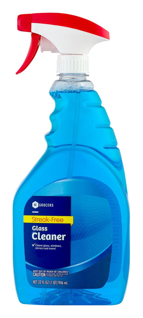 SE Grocers Streak-Free Glass Cleaner Trigger, 32 Fl Oz