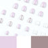 Square Press on Nails, Short Fake Nails with Glitter and Marbling Design, 24Pcs for Women Manicure