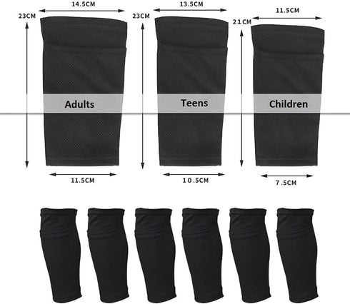 Soccer Shin Guard Sock, Leg Performance Support Compression Calf Sleeves with Pocket