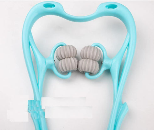 Round Blue Manual Neck Massager for Neck and Spine Relief