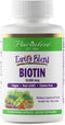 Paradise Herbs Earth's Blend Biotin Supplement - Vegan, Non-GMO, Gluten Free, Hair, Skin & Nails, 90 Veg Capsules