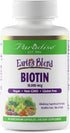 Paradise Herbs Earth's Blend Biotin Supplement - Vegan, Non-GMO, Gluten Free, Hair, Skin & Nails, 90 Veg Capsules