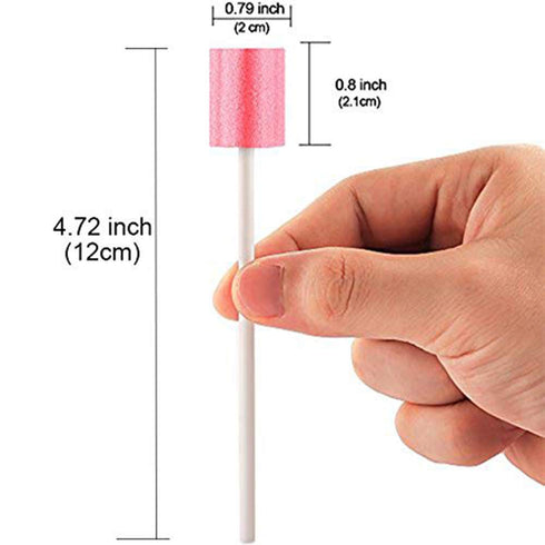 100PCS Disposable Mouth Swabs Sponge - Unflavored & Sterile Oral Swabs for Mouth Cleaning