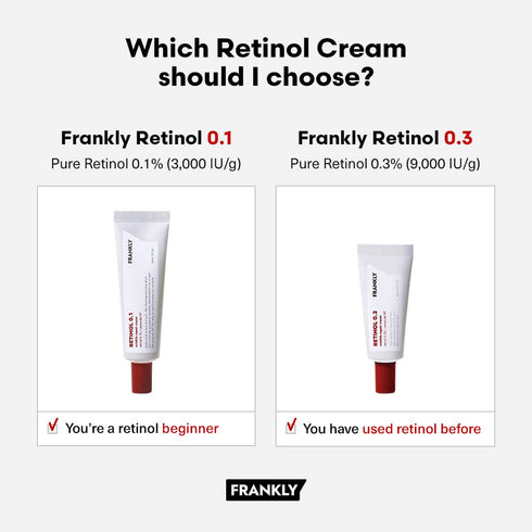FRANKLY Retinol 0.1 Cream | Beginner Retinol for Anti-Aging, Skin Lifting & Restoration | Night Cream, 1.01 fl. oz.