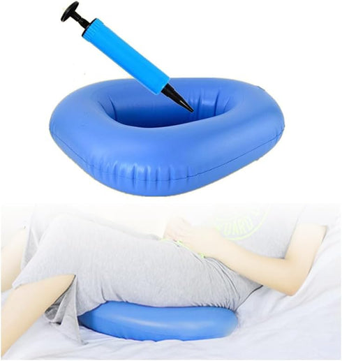 Mybow Inflatable Bedpan for Elderly Females Fractured Bed Pan Hospital Toilet Comfortable