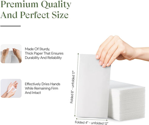 100 Disposable Linen Feel Guest Towels, Highly Absorbent Paper Hand Towels for Bathroom, 12" X 17" (Pack Of 100)