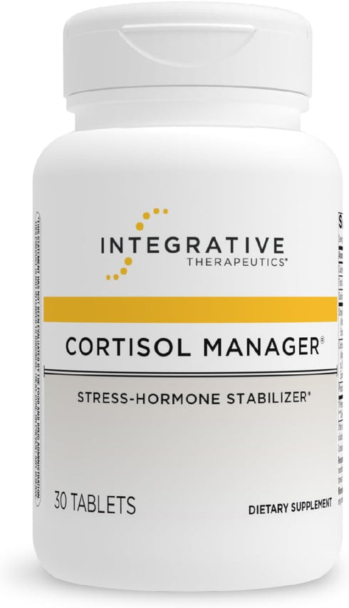 Integrative Therapeutics Cortisol Manager, 30 Tablets, Supplement with Ashwagandha and L-Theanine for Relaxation