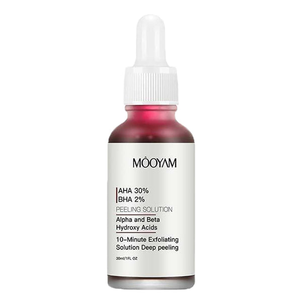 Peeling Solution AHA 30% + BHA 2% - Exfoliating Facial Serum Chemical Peel for Face, Reduces Blemishes and Fine Lines