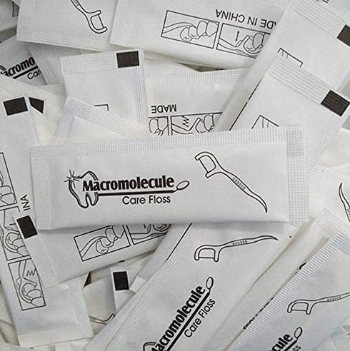 Individually Wrapped Teeth Cleaning Macromolecule Care Floss - Travel Hotel Restaurant Dental Floss (300)