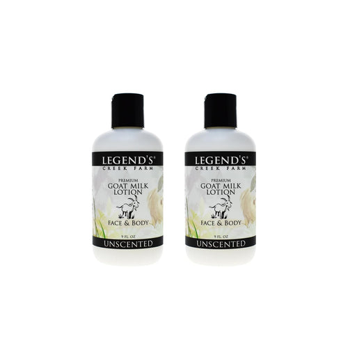 Legend's Creek Farm Goat Milk Lotion - Moisturizing Body Lotion for Body, Hand & Face - 9 oz Body Moisturizer (2-Pack,