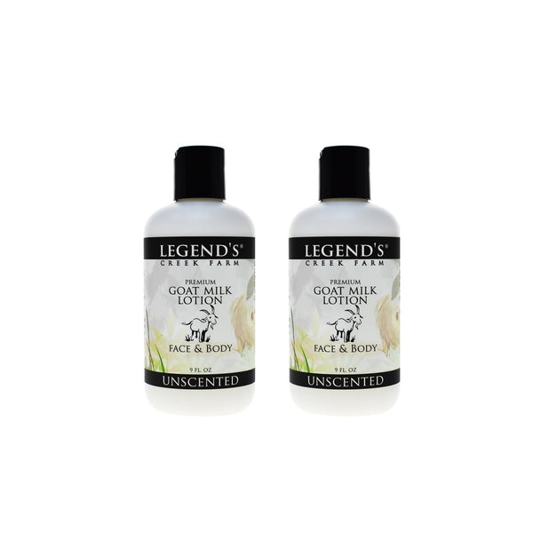 Legend's Creek Farm Goat Milk Lotion - Moisturizing Body Lotion for Body, Hand & Face - 9 oz Body Moisturizer (2-Pack,