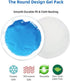 Small Ice Packs 12 Round Reusable Hot Cold Gel Packs for Pain Relief, Breastfeeding, Cold Compress with Sleeve