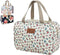 Large Makeup Bag, Toiletry Bag for Women, Cosmetic and Brush Bags for Traveling (Little Flower Beige)