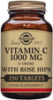 Solgar Vitamin C 1000 mg with Rose Hips, 250 Tablets - Antioxidant & Immune Support, Non-GMO, Vegan