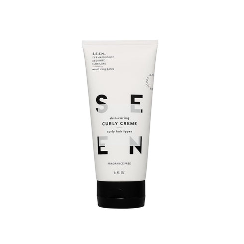 SEEN Curly Creme, Fragrance Free Curl Defining Hair Cream, Non-Comedogenic & Safe for Sensitive Skin