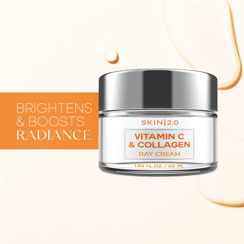Vitamin C and Collagen Daily Face Moisturizer, Dermatologist Tested Anti-Aging Cream for All Skin Types, 1.69 Fl. oz