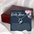 Luxe Gifting Birth Mom Necklace Message Card Box Forever Love Mahogany - From The Moment We Met - Appreciation