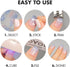 MOYOU LONDON Semi Cured Gel Nail Strips - 20 Pcs Glittery UV Gel Nail Wraps for Easy Salon-Quality Manicure