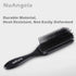NuAngela Cushion 9 Row Nylon Bristle Brush for Curly Hair, Easy Clean Styling Hairbrush for Detangling