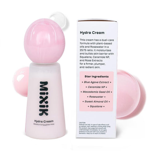 Hydra Cream Moisturizing Face Mist Spray - Hydrating Face Mist Skincare, Facial Hydrating Mist made of Plant Oil, Rose Water, Squalene, Ceramide (80 ml (2.7 fl oz) Full Size)