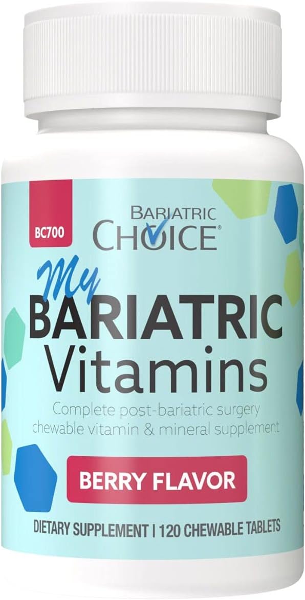 Bariatric Choice My Bariatric All-in-One Multivitamin Chewable with 300 mg Calcium, Berry Flavor, 120 Count