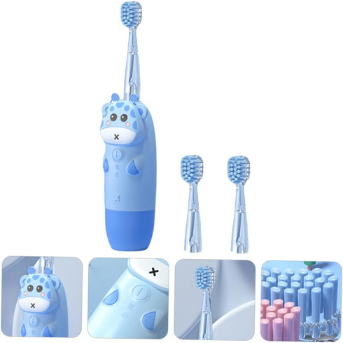Set 4pcs 3-10 Beavorty Electric Toothbrush for Boys and Girls Sonic Vibrating Toothbrush Colorful Deer Design